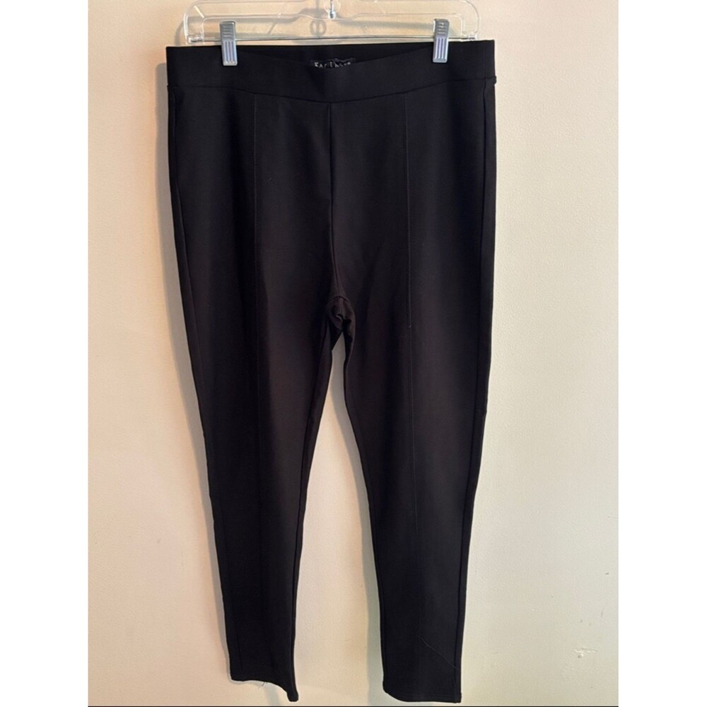 NEW Kay Unger Black Slim Ponte Leggings size large
